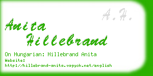 anita hillebrand business card